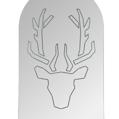 Led'li Geyik Motifli Ayna