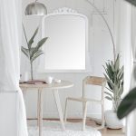 Boho Beyaz Çerçeveli Ayna